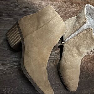 BP Taupe Suede Ankle Booties